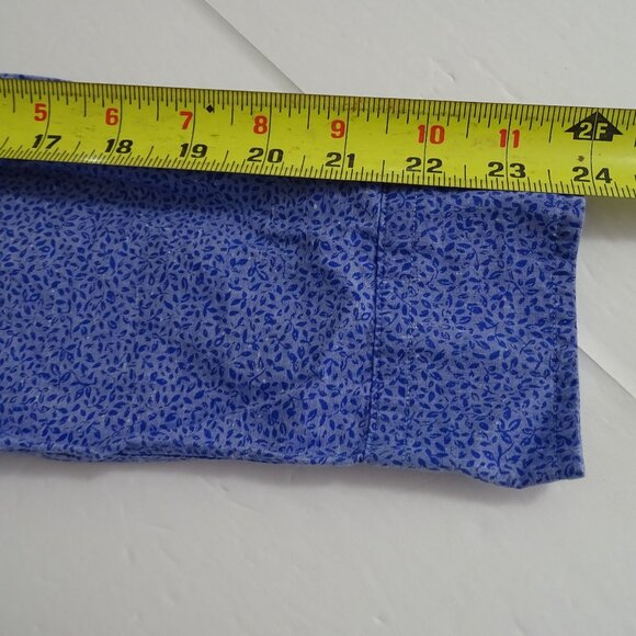 Rodd and Gunn Sports Fit Blue Leaf Print Button Up Long Sleeve Shirt Men Size M - Picture 10 of 13